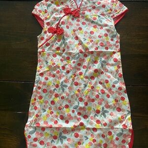 NWOT Toddler Cherries Chinese Qipao Dress 2T